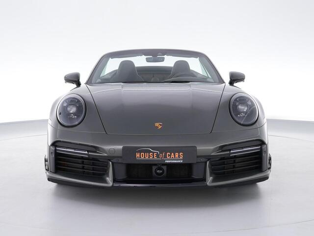 Porsche 911 Turbo S Cabrio 3.8 650pk |PTS Aventurine green|aero-pakket|Burmester|sport-chrono|sportuitlaat|PDCC|stoelverwarming & verkoeling|360 camera|Apple carplay|PDLS|memory|
