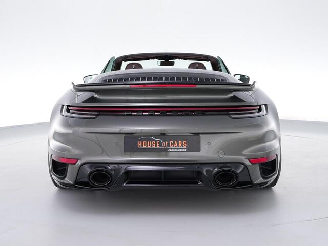 Porsche 911 Turbo S Cabrio 3.8 650pk |PTS Aventurine green|aero-pakket|Burmester|sport-chrono|sportuitlaat|PDCC|stoelverwarming & verkoeling|360 camera|Apple carplay|PDLS|memory|