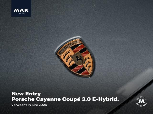Porsche CAYENNE Coupé 3.0 E-Hybrid, NL auto, 1e eig., SportDesign, BOSE, HUD, 21", tr.haak, luchtv., memory, stl.ventilatie, surroundview, sp.chrono, keyless, ACC, privacy