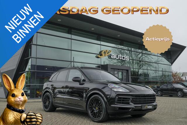 Porsche CAYENNE S 2.9 S 441pk Panoramadak Trekhaak elektrisch Comfortstoelen Black edition Luchtvering DAB Sfeerverlichting