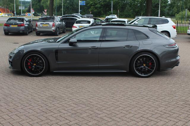 Porsche PANAMERA Sport Turismo 2.9 4 E-Hybrid / Panoramadak / 360Camera / Achterasbesturing / 21'' / Sportdesign + Chrono / Bose / Sportuitlaat / Luxe Leder / DAB / Stuurverwarming / Stoelverwarming 4x / Navigatie / DAB / Cruise Control
