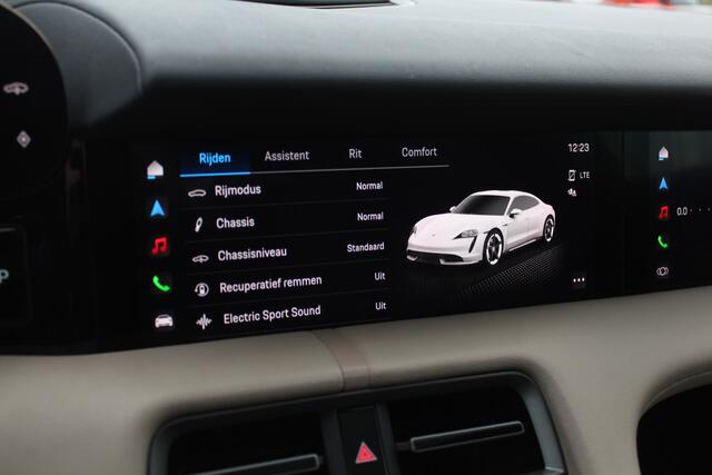 Porsche Taycan Performance 84 kWh / 360Camera / Passenger Display / Sportchrono / Luchtvering / 21'' / Stoelverwarming / Bose / Dodehoek / DAB / Cruise Control