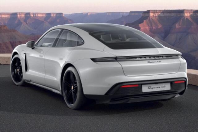 Porsche Taycan 4S Performance Plus 93 kWh 420kW/572pk Aut LUCHTVERING + LIFT + 18-WEG STOELEN + PANODAK + 2ND DISPLAY + ACHTERASBESTURING + WARMTEPOMP + ADAPT.CRUISE + LANE ASSIST + PDLS+ + SPORT CHRONO + STOEL-&STUURVERWARMING + BOSE + 360 CAMERA + 21" LM-VELGEN!!