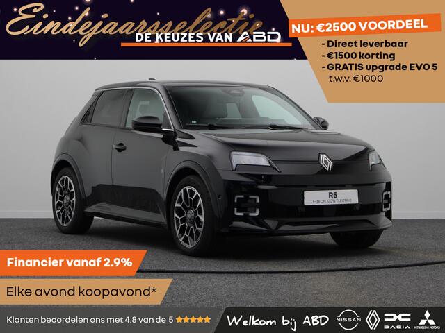 Renault 5 Roland-Garros Comfort range | Achteruitrijcamera | Elektrisch verwarmbare voorstoelen | ISOFIX-bevestigingssysteem voor kinderzitjes op passagiersstoel en op de twee buitenste zitplaatsen achter