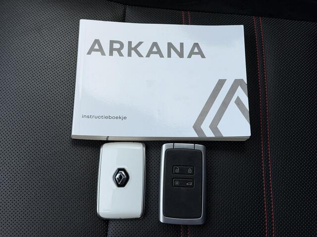 Renault Arkana 1.6 E-Tech Hybrid 145 R.S. Line / Trekhaak (760KG) / Dealer Onderhouden / Adaptive Cruise / Camera / Lederen Bekleding / Stoel & Stuurwiel Verwarming / Spoiler / Zwart Dak / DAB / NAP /