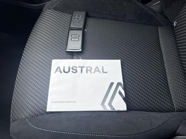 Renault Austral E-Tech Hybrid 200 Techno Esprit Alpine Automaat / Fabrieksgarantie tot 04-2027 / Panorama dak / 1.500 kg trekgewicht / Adaptieve CC / Stoel- en voorruitverwarming / Lende massage / Camera 360° / Parkeer assistent / Apple Carplay Android / 20" LM wielen & 