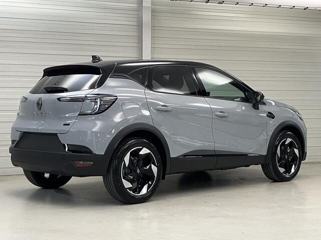 Renault CAPTUR 1.8 E-Tech full hybrid 160 techno / Gris Rafale Black / Nieuw, Direct Leverbaar / 18 Inch Wielen / Apple CarPlay/Android Auto / Climate Control / Adaptive Cruise Control / Camera /