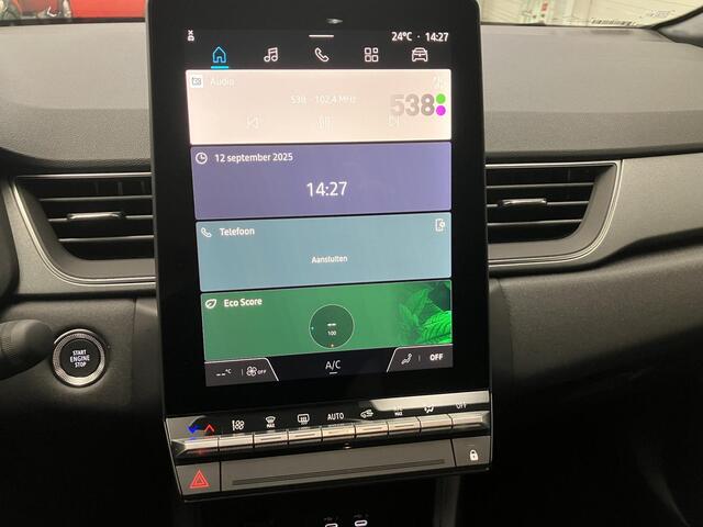 Renault CAPTUR 1.8 E-Tech full hybrid 160 techno / Gris Rafale Black / Nieuw, Direct Leverbaar / 18 Inch Wielen / Apple CarPlay/Android Auto / Climate Control / Adaptive Cruise Control / Camera /