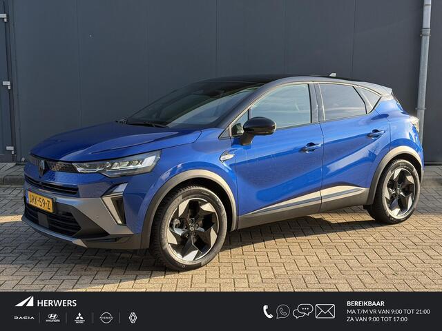 Renault CAPTUR 1.6 E-Tech full hybrid 145 esprit Alpine Automaat / Fabrieksgarantie tot 07-2027 < 100.000 km** / Schuifdak / Camera 360° /Stuur-, stoel- en voorruitverwarming / Adaptieve CC / Parkeer assistent / Navigatie / Apple Carplay Android / LM 18" wielen / 18" LM