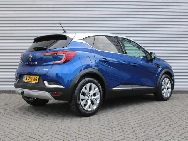 Renault CAPTUR 1.6 E-Tech Hybrid 145 Intens | Trekhaak | Stuurverwarming | Camera | Dodehoek detectie | Cruise adapt. | Telefoonlader | 17" LM | LED | Clima |