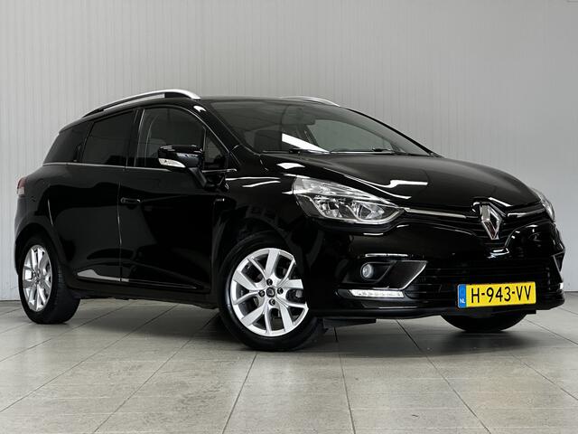 Renault CLIO Estate 0.9 TCe Limited/ Keyless/ 16'' LMV/ Apple + Android/ DAB+/ Navi/ Airco/ Cruise/ Elek. pakket/ Isofix/ Bluetooth/ Armsteun/ Multi. LEDER. Stuur/ Mistl./ PDC/ Extra getint glas/ Dakrails.