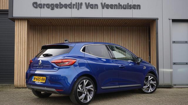 Renault CLIO 1.6 E-Tech Hybrid 140pk R.S. Line Navi 17inch LM Sporstoelen LED *NL auto* IronBlauw Metallic *1e Eigenaar* 68295km!