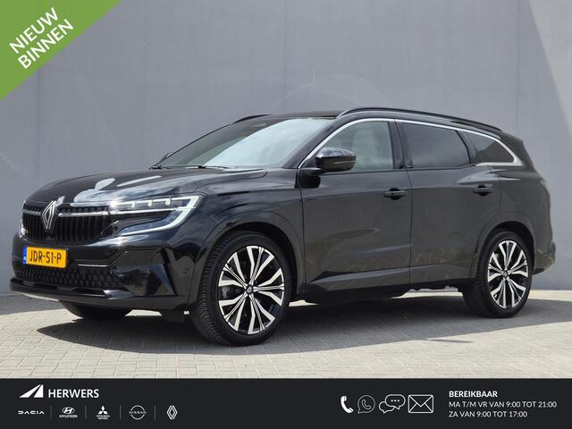 Renault ESPACE E-Tech full hybrid 200 iconic 7p. / Fabrieksgarantie tot 09-2027 / Panoramadak / Harman Kardon / Pack Advanced Drive / All season banden / Trekgewicht 1500 kg / Elektrische achterklep / Stuur- Stoel & Voorruit verwarming / Rondomzicht camera /