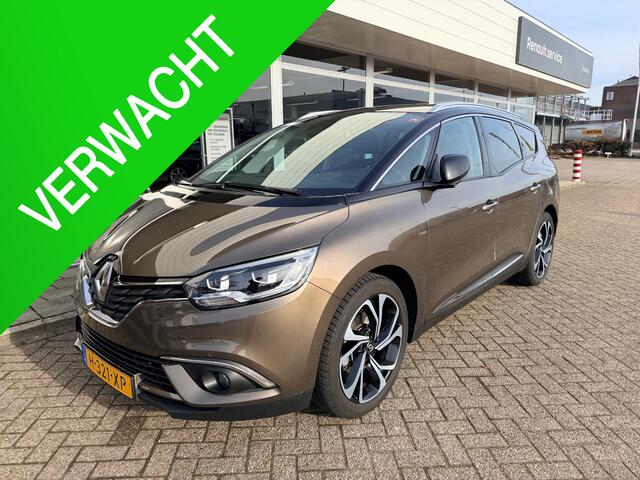 Renault GRAND SCENIC BOSE 1.3 TCe 140 EDC/AUTO, PANORAMA DAK/ HEAD-UP DISPLAY/ PARK ASSIST V+A INCL. CAMERA/ DAKRAILS SATIJN/ 4SEIZOENSBANDEN/ ETC.. 1800KG TREKGEWICHT! 1e EIGENAAR EN DEALER ONDERHOUDEN!