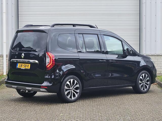 Renault KANGOO 1.3 130PK Techno EDC Automaat 5-Persoons / Trekhaak Afneembaar 1500KG / Adaptief Cruise Control / Stoelverwarming / Achteruitrijcamera / Apple Carplay & Android Auto / Navigatie / Parkeersensoren Rondom / 17" Lichtmetalen Velgen / Privacy Glass / Climate 