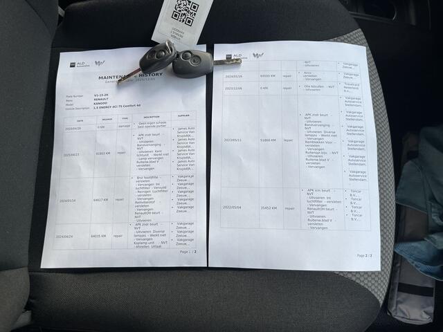 Renault KANGOO 1.5 dCi E6 Comfort BPM Vrij! Lease ¤168p/m, Airco, PDC, 2x Schuifdeur, Volledig onderhoudshistorie aanwezig