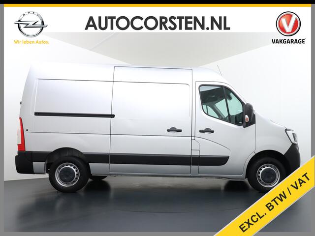 Renault MASTER T35 2.3dCi 135 L2H2 Apple Carplay/Android Auto Euro 6 Trekhaak Navi Airco 3-Persoons Pdc Led DAB Regen-Lichtsensor Betonplex Vloer Lat om Lat Wandbetimmering Schuifdeur 1e Eigenaar Euro 6 Facelift Model 2.500KG Trekgewicht