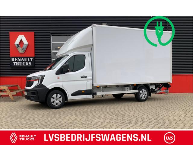 Renault MASTER E-Tech T35 87 kWh 130 kW snelladen L3 Bakwagen Citybox met laadklep 750Kg DHollandia, Camera, Multimedia, Verwarmde voorruit.