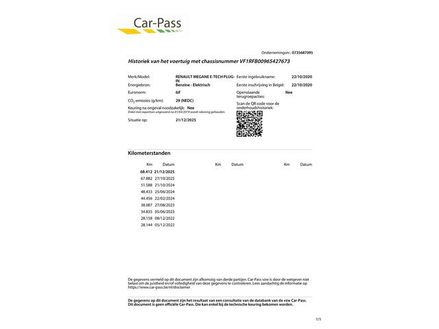 Renault MEGANE Estate 1.6 E-Tech Plug-In Hybrid 160 Business Edition One Leder/Camera/68dkm...