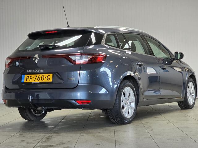 Renault MEGANE Estate 1.5 dCi Eco2 Zen/ D-Riem verv: 150.000 KM!/ Trekhaak/ 16'' LMV/ DAB+/ Navi/ Clima/ Cruise/ Elek. pakket/ Isofix/ Bluetooth/ Multi. LEDER. Stuur/ Mistl./ Chroom/ Dakrails/ LED Dagrijverl.