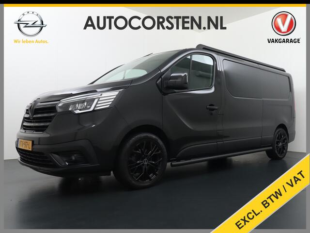 Renault TRAFIC 2.0DCI 150PK Dubbele Cabine T29 L2H1 Navi Airco Camera Trekhaak Cruise Control Lmv DC Black Edition Euro 6 Betonplex Vloer Lat om Lat Betimmering Schuifdeur 1e Eigenaar Origineel Nederlandse Auto