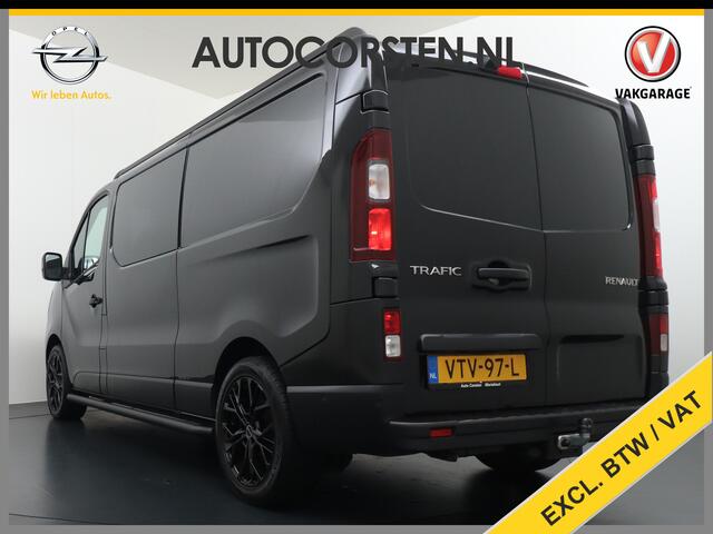 Renault TRAFIC 2.0DCI 150PK Dubbele Cabine T29 L2H1 Navi Airco Camera Trekhaak Cruise Control Lmv DC Black Edition Euro 6 Betonplex Vloer Lat om Lat Betimmering Schuifdeur 1e Eigenaar Origineel Nederlandse Auto