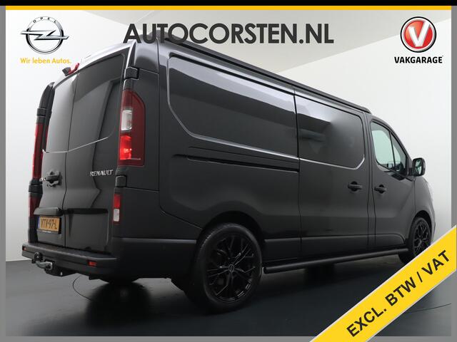 Renault TRAFIC 2.0DCI 150PK Dubbele Cabine T29 L2H1 Navi Airco Camera Trekhaak Cruise Control Lmv DC Black Edition Euro 6 Betonplex Vloer Lat om Lat Betimmering Schuifdeur 1e Eigenaar Origineel Nederlandse Auto