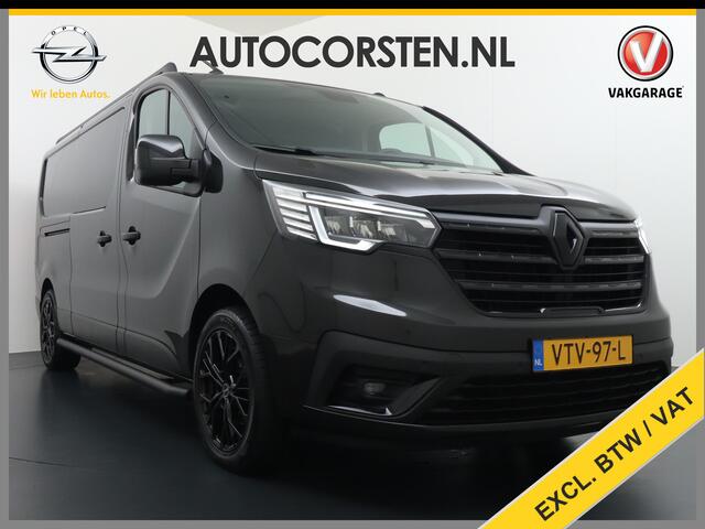 Renault TRAFIC 2.0DCI 150PK Dubbele Cabine T29 L2H1 Navi Airco Camera Trekhaak Cruise Control Lmv DC Black Edition Euro 6 Betonplex Vloer Lat om Lat Betimmering Schuifdeur 1e Eigenaar Origineel Nederlandse Auto