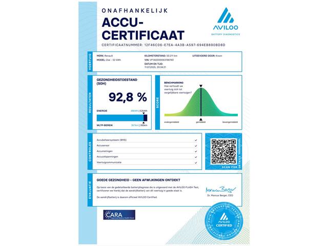 Renault ZOE R135 Intens Business 52kWh KOOP ACCU SOH 93%