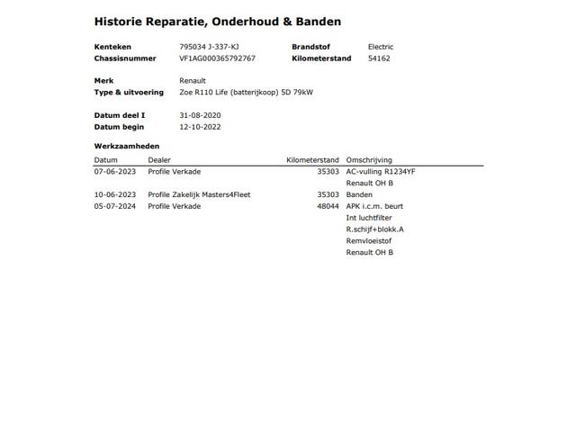 Renault ZOE R110 Life Koopaccu 52 kWh (109PK) 2e-Eig. & -Onderh. BOVAG-Garantie. NL-Auto.
