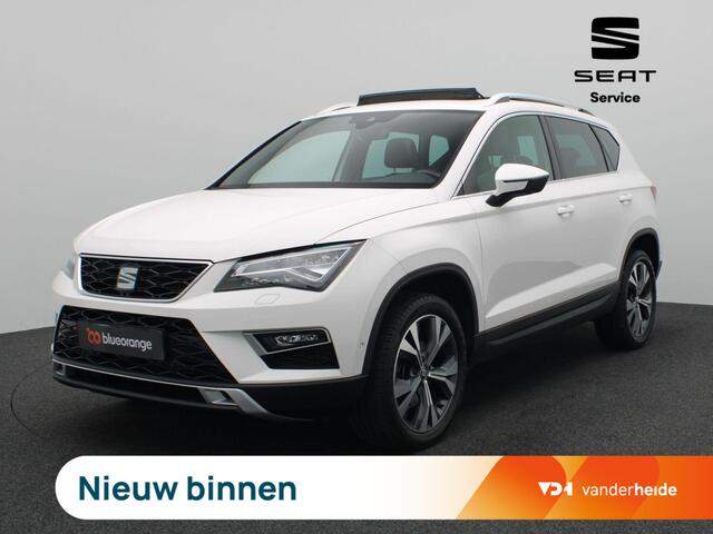 Seat ATECA 1.4 EcoTSI Xcellence 150PK DSG Pano-Schuifdak, Keyless, Alarm, Adaptieve Cruise Controle, Achteruitrijcamera, Elektr. Bestuurderstoel, Navi, Stoelverwarming, Trekhaak, 18"