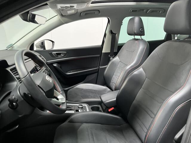 Seat ATECA 1.5 TSI FR / AUTOMAAT/ PANO/ TREKHAAK/ PARK.SENSOR.V+A/ 360 CAMERA/ STUUR+STOELVERWARM./ ACC/ FULL LINK/ ELEK.ACHTERKLEP/ BEATS AUDIO/ DODEHOEK/ KEYLESS/ RIJ-MODI/ DIGITAL DASH/ DAB/ NAVI/ CLIMA/ LED