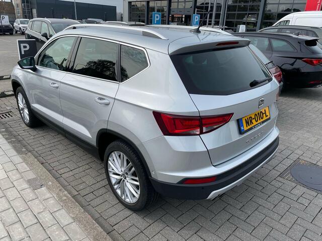 Seat ATECA 1.4 EcoTSI Xcellence 150PK / 110kW DSG, NL auto, 1e eigenaar nieuwe door ons geleverd en onderhouden, verwarmbare voorstoelen, draadloze telefoonlader, achteruitrijcamera (Rear View), keyless go & entry, rondomzichtcamera (Area View), elektrische achterklep, 18" LMV, zwarte dakhemel, 2-zone climatronic, parkeerassistent (Park Assist) full LED verlichting, privacy glas, adaptieve cruise control (ACC) etc.