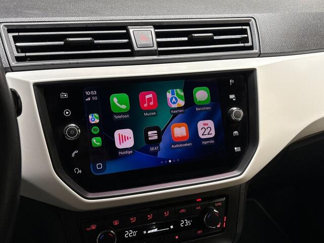 Seat Arona 1.0 TSI Xcellence Intense Automaat (APPLE CARPLAY, GROOT NAVI, CLIMATE, STOELVERWARMING, SPORTSTOELEN, KEYLESS, GETINT GLAS, CAMERA, NIEUWE APK, NIEUWSTAAT)