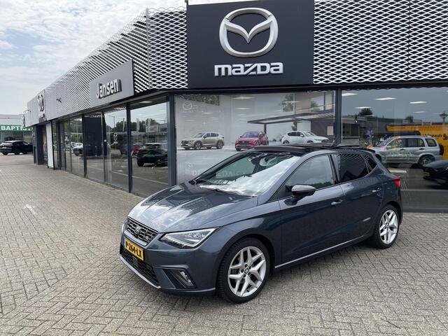 Seat IBIZA 1.0 TSI FR Business Intense Plus , Automaat, Panorama dak, All Season, LMV 17 Inch, Half Leder, Digital cockpit, Clima, Stoelverwarming, PDC, Camera, Adap. Cruise, Navi, Apple Carplay, 5 Deurs