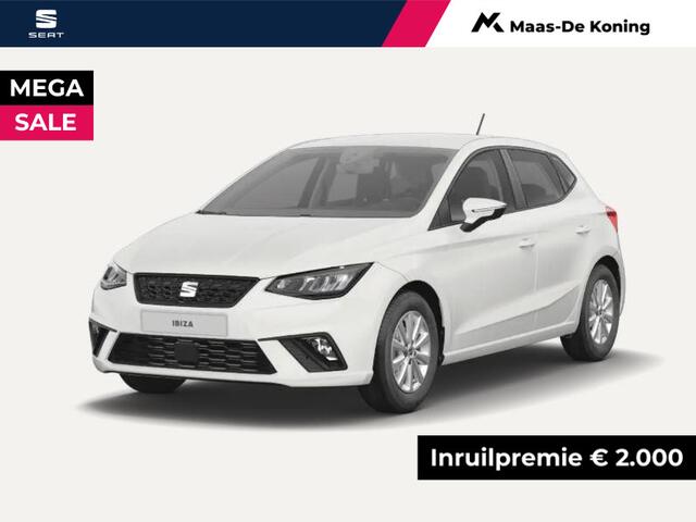 Seat IBIZA Style Plus 1.0 95 pk TSI Hatchback 5 deurs | Candy white | Parkeersensoren achter | Apple carplay/ Android auto | 2000,- inruilvoordeel!