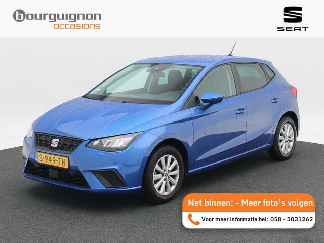 Seat IBIZA 1.0 TSI Style Business Connect | Digitaal Dashboard | Adaptive Cruise | Stoelverwarming | Navigatie | CarPlay | Sensoren | 15 Inch | 66.799 Km!!