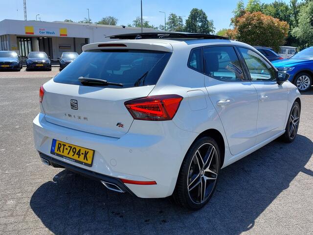 Seat IBIZA 1.0 TSI 116pk FR Business Intense | 1ste Eigenaar | Navi | Apple Carplay+Android Auto | Clima | Cruise | Led Koplampen | Panorama Schuifdak | Pdc V+A+Camera | Privacy Glass | 18''lm