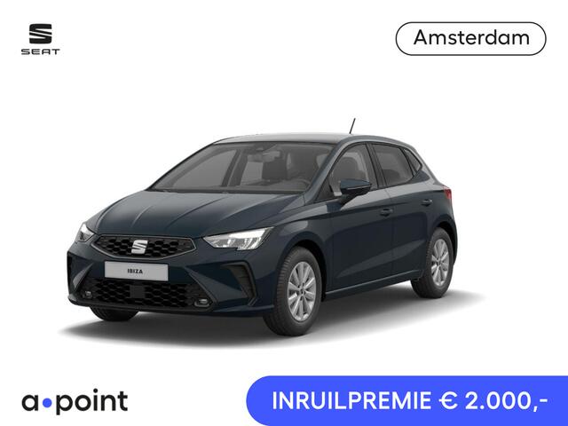 Seat IBIZA 1.0 EcoTSI Reference | Fiord Blue | Draadloze Carplay | Airco | Cruise Control