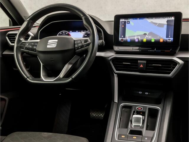 Seat LEON 1.0 TSI FR Intense Sport Automaat (APPLE CARPLAY, GROOT NAVI, CAMERA, TREKHAAK WEGKLAPBAAR, GETINT GLAS, SPORTSTOELEN, ADAPTIVE CRUISE, SFEERVERLICHTING, NIEUWSTAAT)