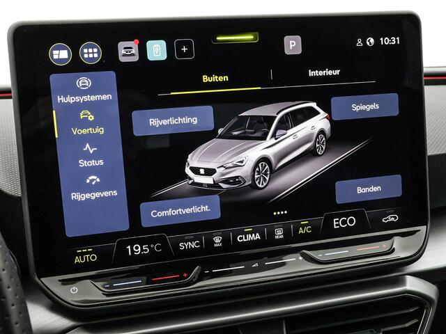 Seat LEON Sportstourer 1.5 TSI 204pk DSG e-Hybrid FR Business · Camera · Apple/Android Car Play · Elek. Trekhaak · Navigatie · Dodehoek Detectie · 18'' Inch · Garantie t/m 18-06-2029 of 100.000km