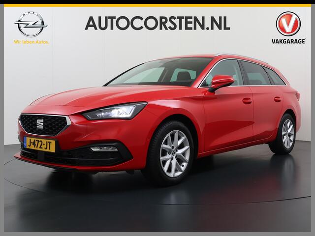 Seat LEON Sportstourer 1.5T 131pk NWE Model Trekhaak Camera Adaptive-Cruise Navi Ecc Virtual Cockpit Apple Carplay/Android Auto Pdc Style Launch Edition Lmv Led DAB Keyless Isofix Front assist Regensensor Bluetooth Rijstrooksensor 1e Eigenaar Origineel Nederlandse 