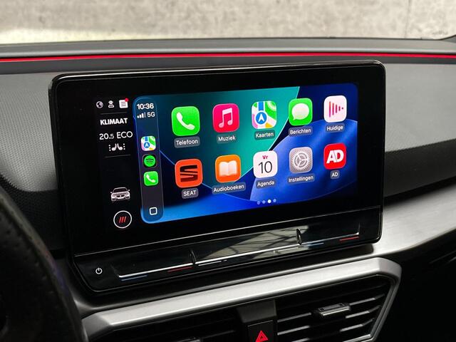 Seat LEON 1.4 TSI eHybrid PHEV FR 204Pk Automaat (SCHUIFDAK, APPLE CARPLAY, LEDER, STUUR/STOELVERWARMING, CAMERA, SPORTSTOELEN, GETINT GLAS, ADAPTIVE CRUISE, NIEUWSTAAT)