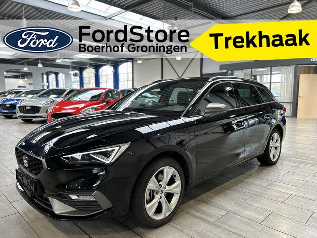 Seat LEON Sportstourer 1.5 TSI e-Hybrid 204pk FR Business | Trekhaak | Stoel // stuurwiel verwarming | Adapt. Cruise | Camera | 1/2 leer | Fabrieksgarantie t/m 05-2029 |