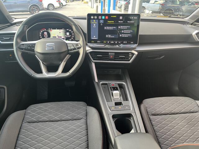 Seat LEON Sportstourer 1.5 TSI e-Hybrid FR Business / AUTOMAAT/ FABRIEKSGARANTIE TM 03-2029/ MATRIX/ TRAVEL ASSIST/ STUURVERWARM./ PARK.SENSOR.V+A/ CAMERA/ FULL LINK/ ACC/ NAVI/ RIJ-MODI/ CLIMA/ DAB/ DIGITAL DASH/ LANE-ASSIST/ ISOFIX/ 17'' LMV