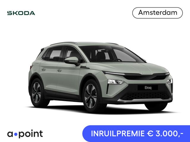 Skoda Elroq 60 Tour Edition | Timiano Green | 19'' Antraciet Regulus Velgen| Android Infotainment + Navigatie | Verwarmbaar Stuurwiel + Voorstoelen | Parkeersens V+A + Achteruitrijcamera | Adaptieve Cruise Control | Blind Spot Assist