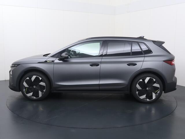 Skoda Elroq 85 RS 4X4 340 PK | Adaptief Onderstel | Graphite grey matt | Trekhaak | Head-up display |