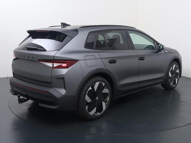 Skoda Elroq 85 RS 4X4 340 PK | Adaptief Onderstel | Graphite grey matt | Trekhaak | Head-up display |