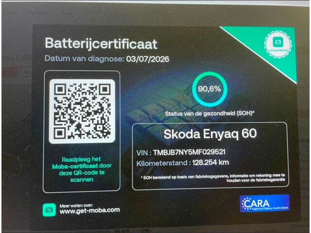 Skoda Enyaq 60 - Trekhaak, Camera, Carplay, SOH 90.6%