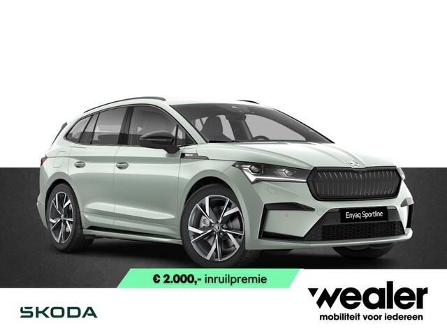 Skoda Enyaq iV 60 Sportline 180 pk | Navi | Crystal Face | Achterbank verwarmd | 20" | 393 km actieradius |